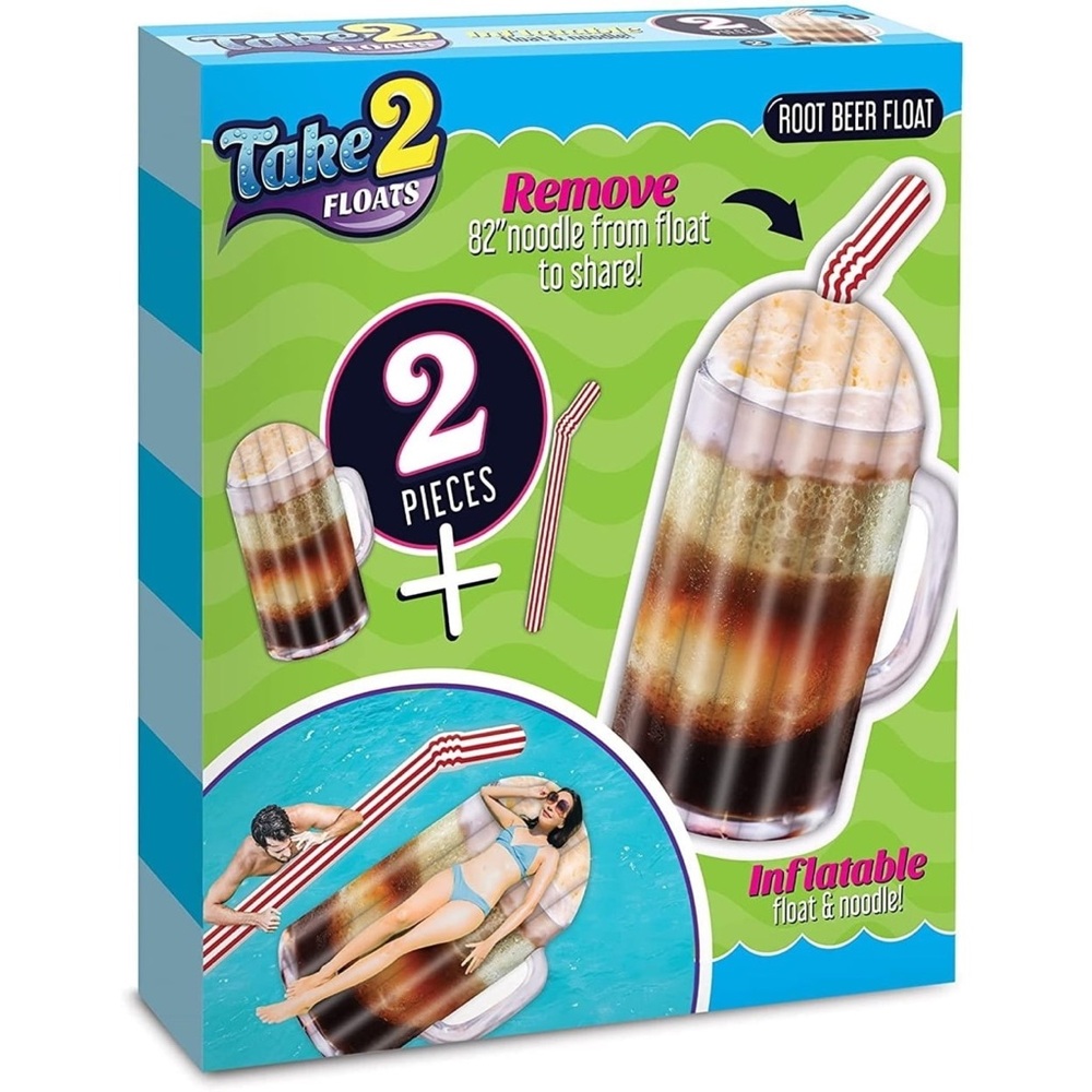 Take 2 Floats Inflatable Root Beer Float Pool Toy - 2 Pieces